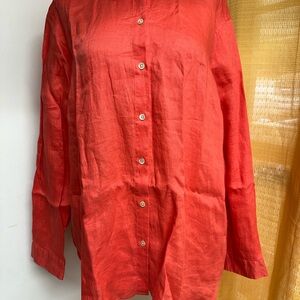 J. Jill Vibrant Red Blouse
